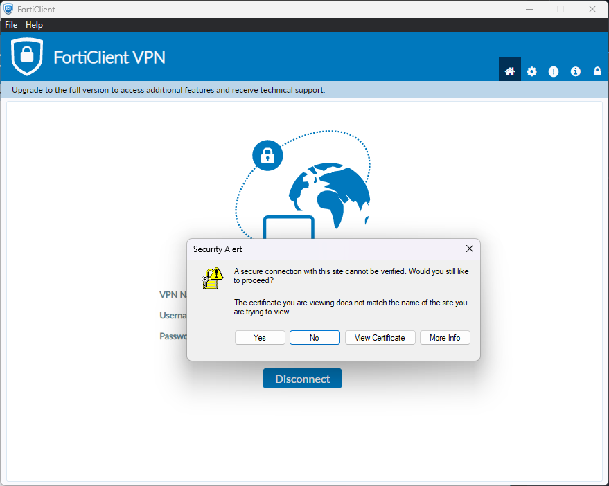 Client VPN Confirmation