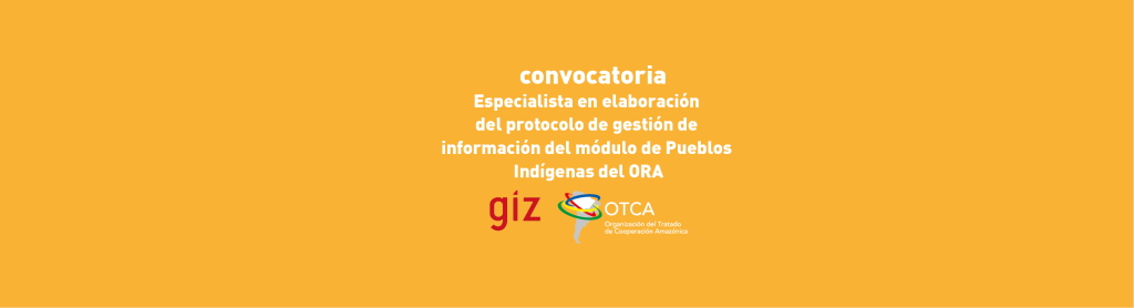 Convocatoria: proceso selectivo de especialista en elaboración del protocolo de gestión de información del módulo de Pueblos Indígenas del ORA