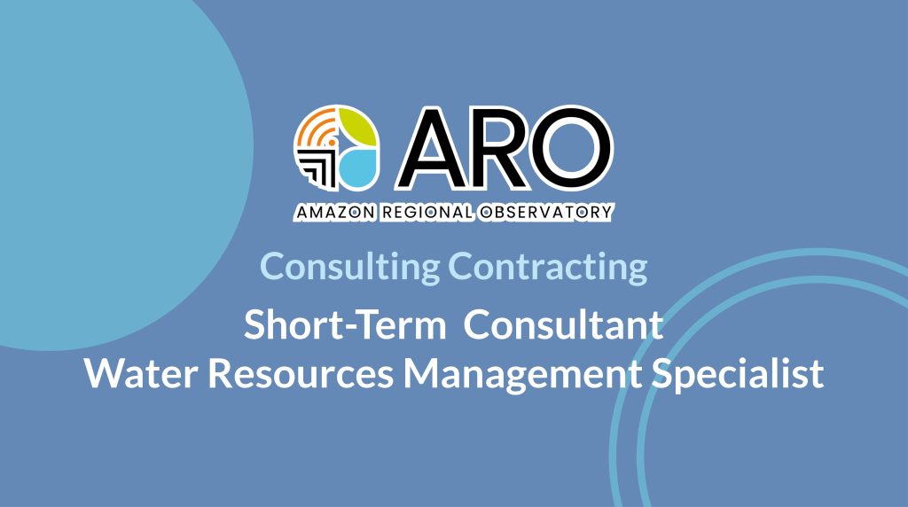 Short-Term Consultant – Water Resources Management Specialist